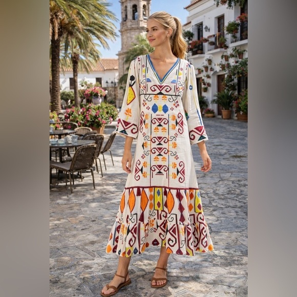 Asprin Fashion Dresses & Skirts - Colorful Geometric Long Sleeve Dress